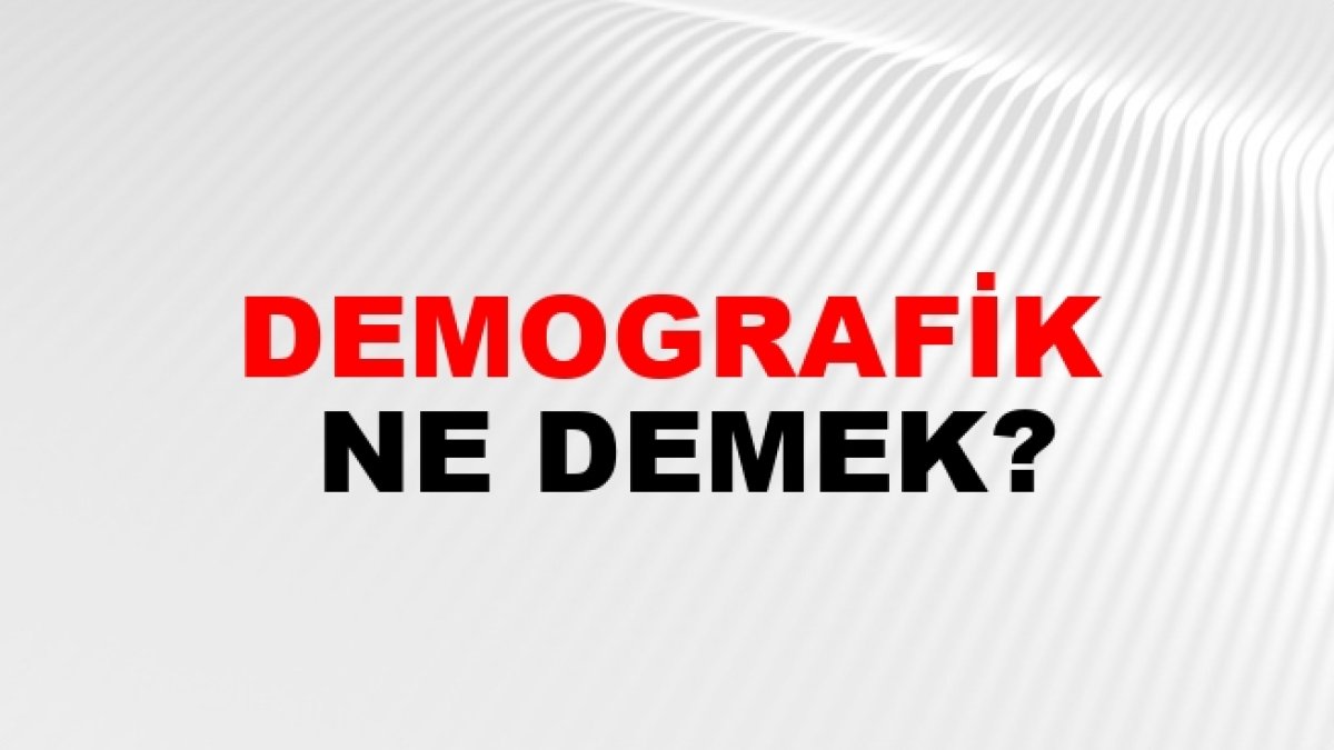 Demografik Ne Demek Türkçede Demografik Kavramının Anlamı