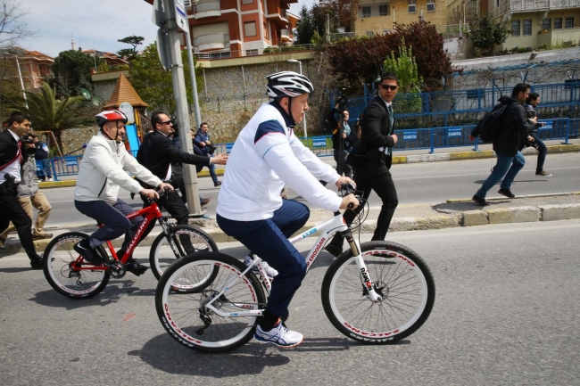 Cumhurbaşkanı Erdoğan'ın bisiklet turundan kareler 5