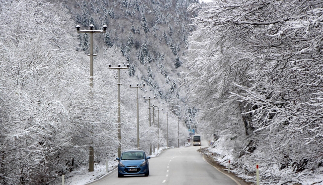 Bolu'da kar manzaraları 6