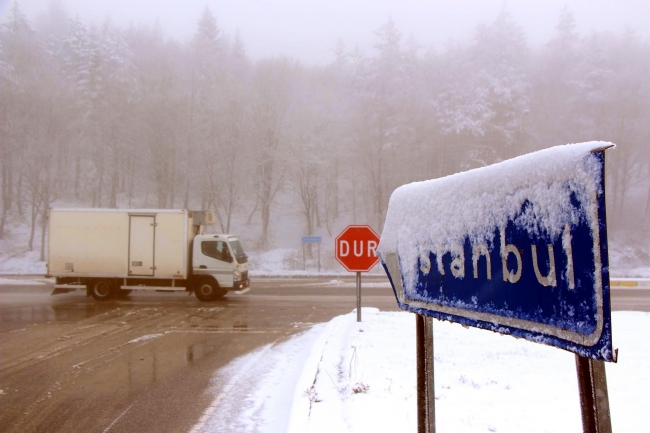 Bolu'da kar manzaraları 9