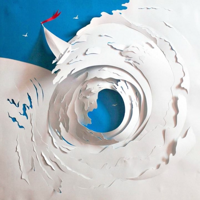 Kağıt illüstrasyonlar ile masalsı yolculuk 3