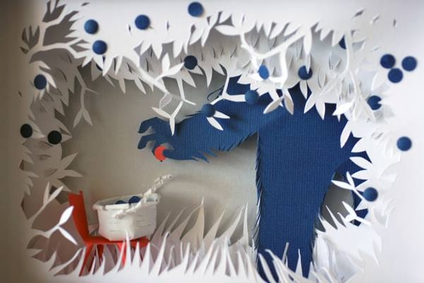 Kağıt illüstrasyonlar ile masalsı yolculuk 8