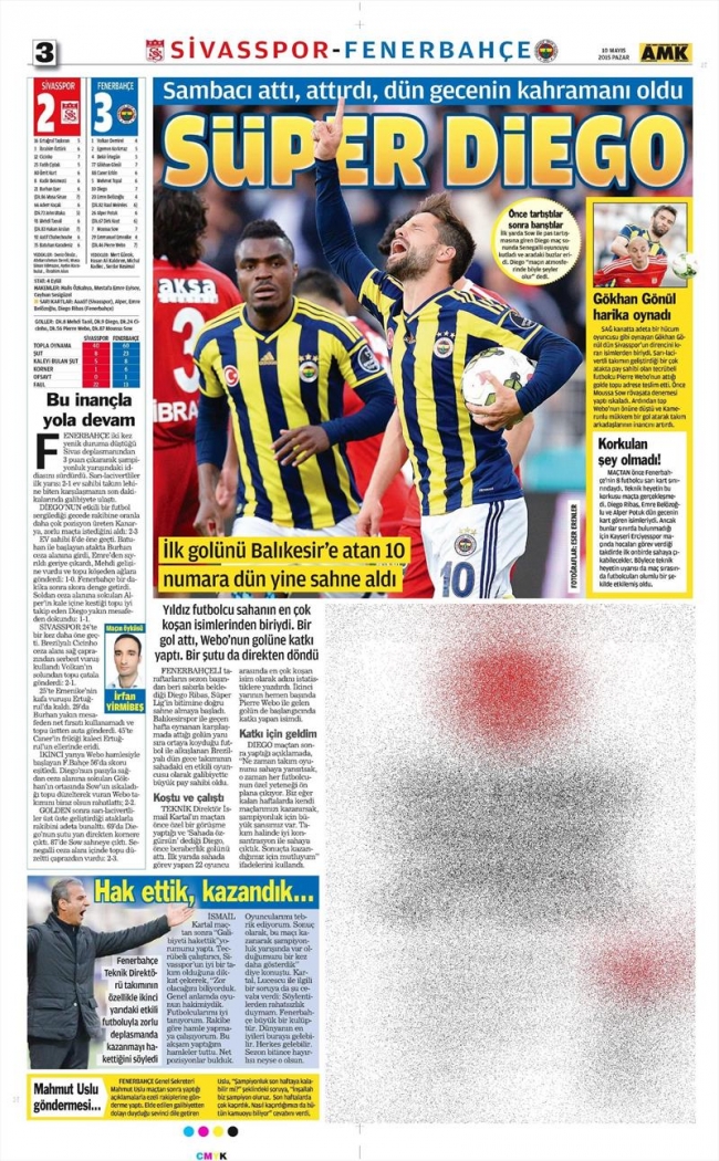 10 Mayıs Spor Manşetleri 84