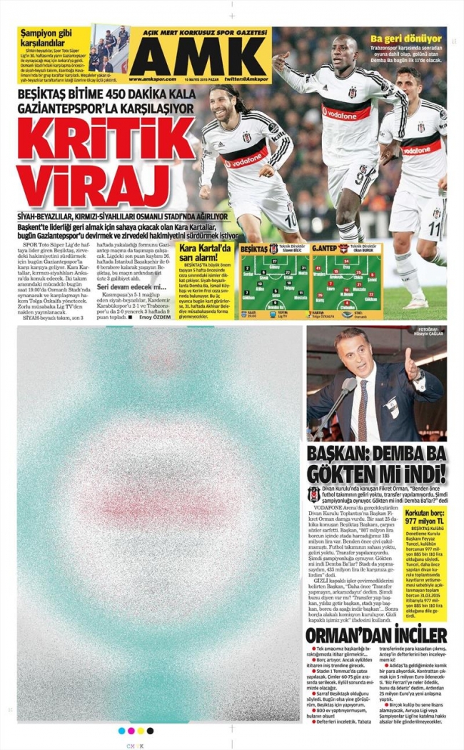 10 Mayıs Spor Manşetleri 80