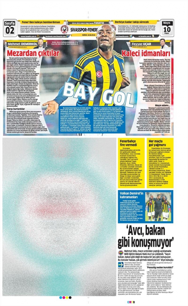 10 Mayıs Spor Manşetleri 78