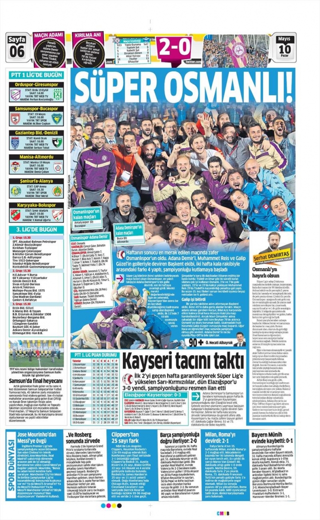 10 Mayıs Spor Manşetleri 75