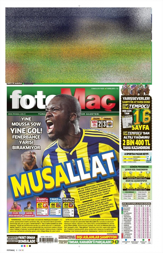 10 Mayıs Spor Manşetleri 69