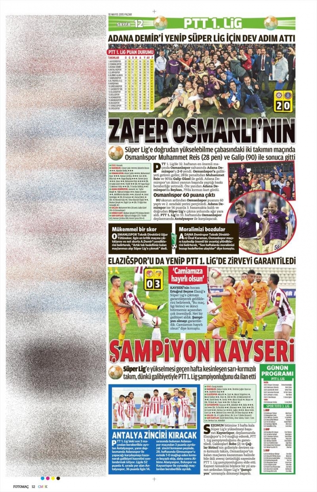 10 Mayıs Spor Manşetleri 59