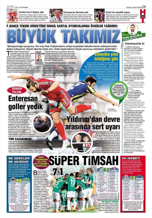 10 Mayıs Spor Manşetleri 43