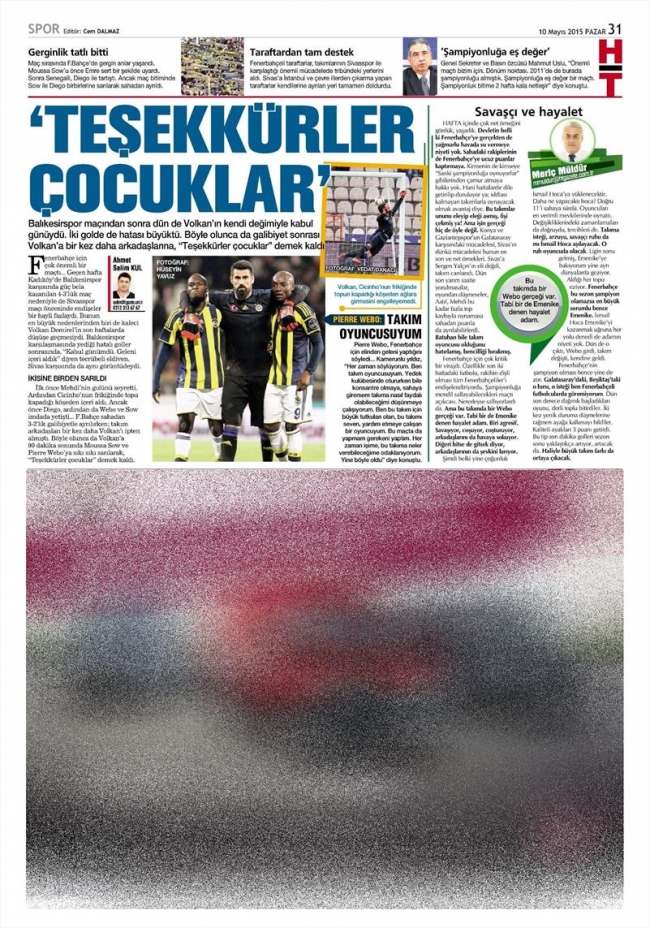 10 Mayıs Spor Manşetleri 41