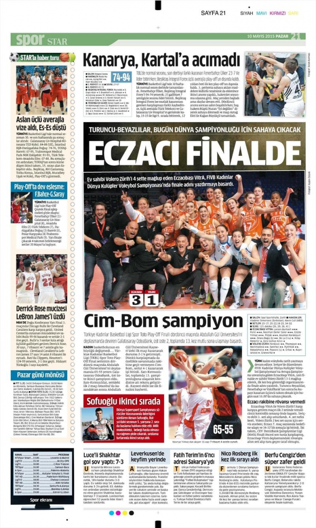 10 Mayıs Spor Manşetleri 20