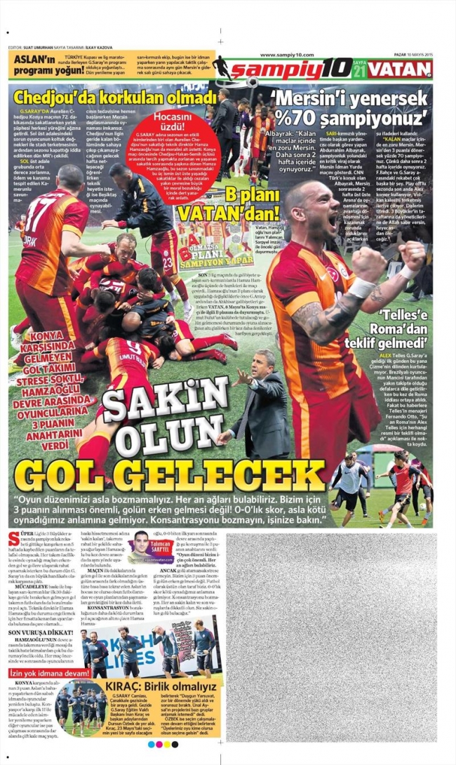 10 Mayıs Spor Manşetleri 3