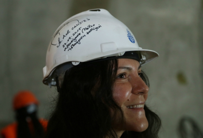 Başkan metroya indi 9