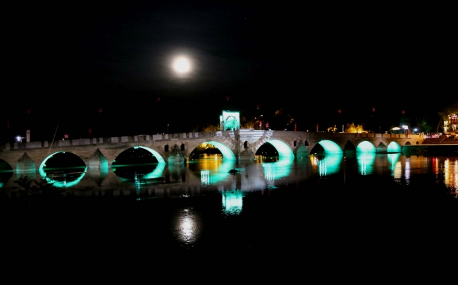 Tunca Köprüsü aydınlandı 1