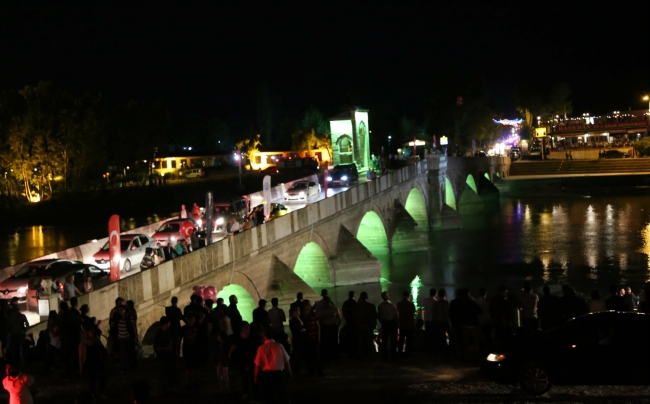 Tunca Köprüsü aydınlandı 9