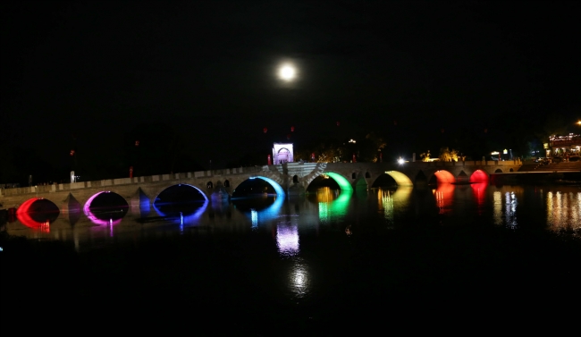 Tunca Köprüsü aydınlandı 10