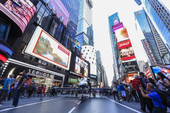 Times meydanına uçak indi 6