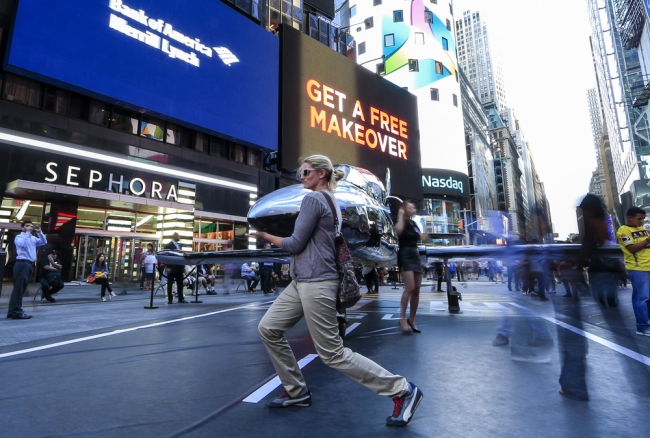 Times meydanına uçak indi 9