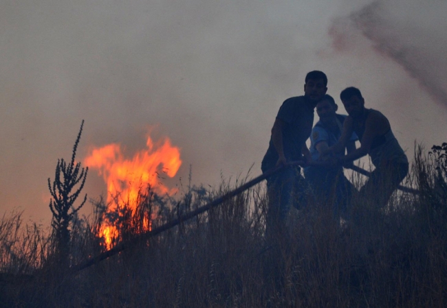 Bodrum'da korkutan yangın 9