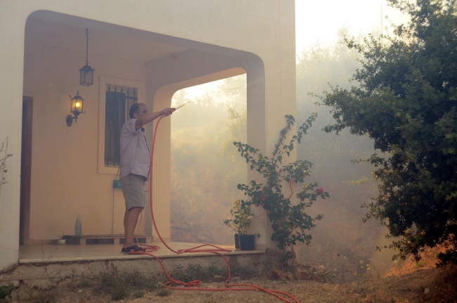 Bodrum'da korkutan yangın 8