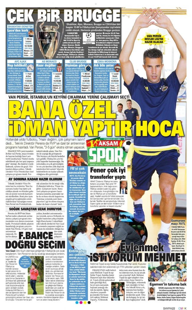 Sporun manşetleri Ibrahimovic için yanıyor 31