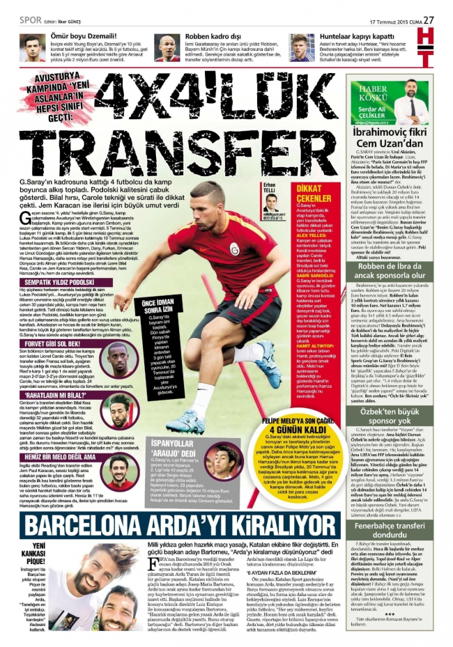 Sporun manşetleri Ibrahimovic için yanıyor 18