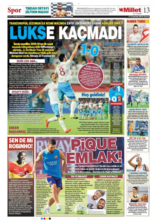 Sporun manşetleri Ibrahimovic için yanıyor 14