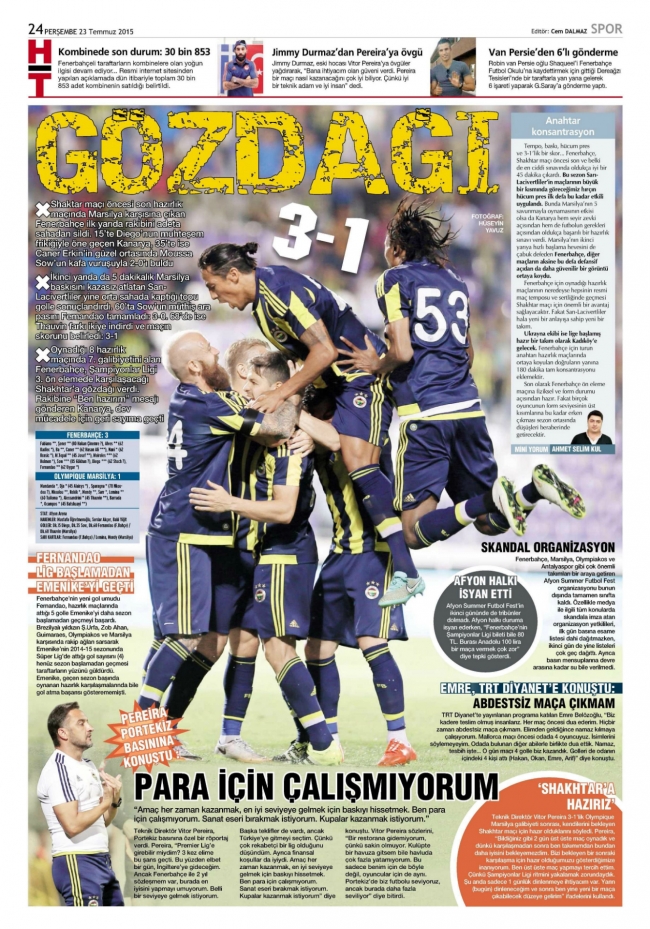 Fenerbahçe, Shakhtar Donetsk için geri sayımda 7