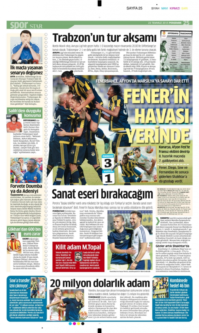 Fenerbahçe, Shakhtar Donetsk için geri sayımda 1