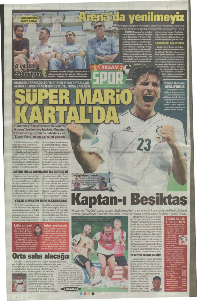 Beşiktaş Mario Gomez için gün sayıyor 5