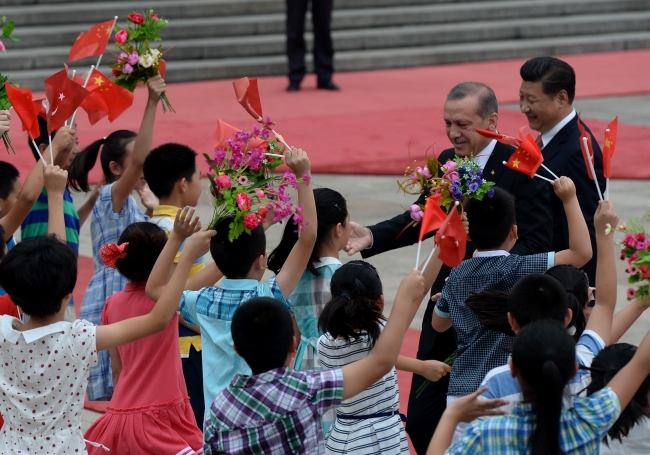 Erdoğan'a Çin'de renkli karşılama 9