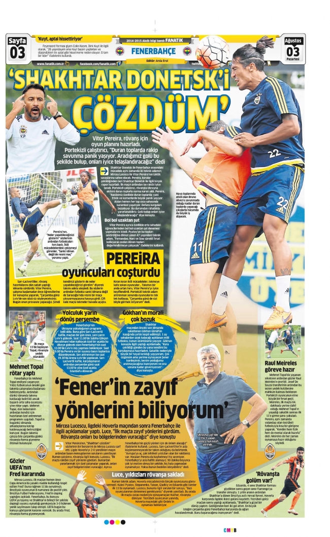 Fenerbahçe Shakhtar maçına kilitlendi 4