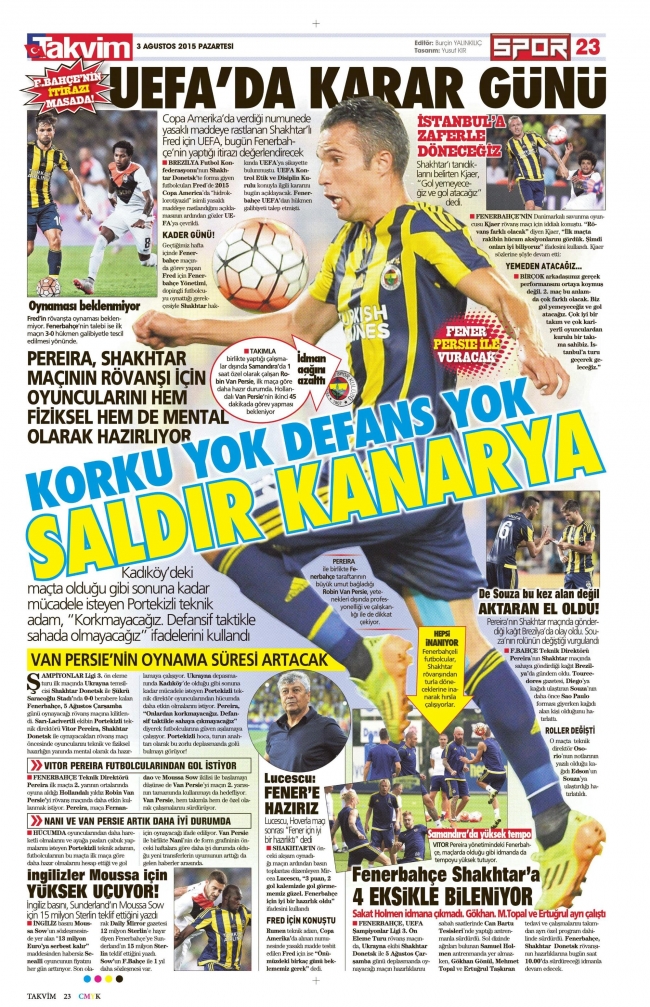 Fenerbahçe Shakhtar maçına kilitlendi 8