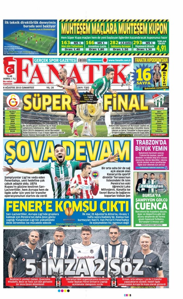 Gözler şimdi Süper Kupa finalinde 4