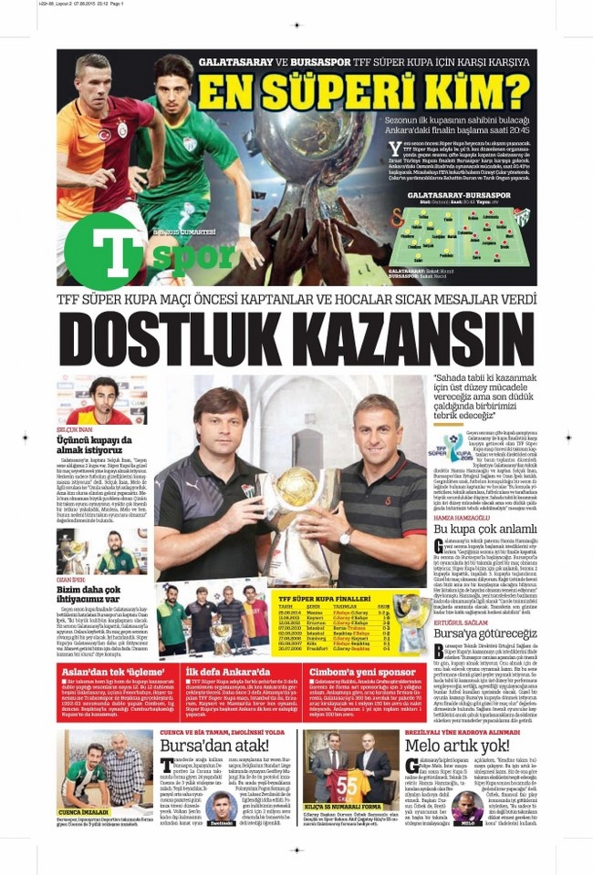 Gözler şimdi Süper Kupa finalinde 8