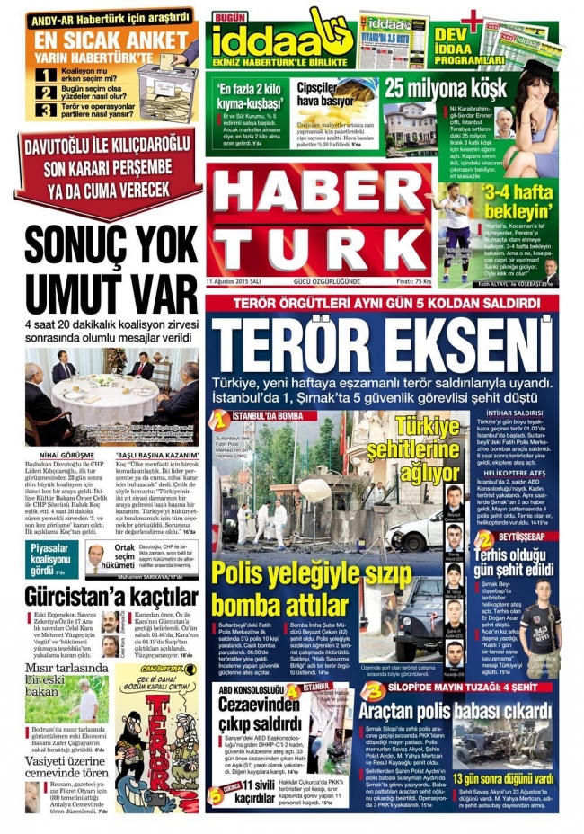 Kara Pazartesi gazete manşetlerinde 10