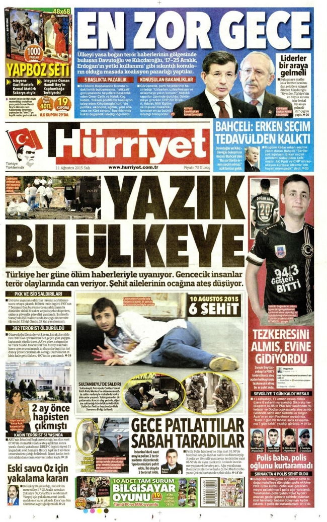 Kara Pazartesi gazete manşetlerinde 11