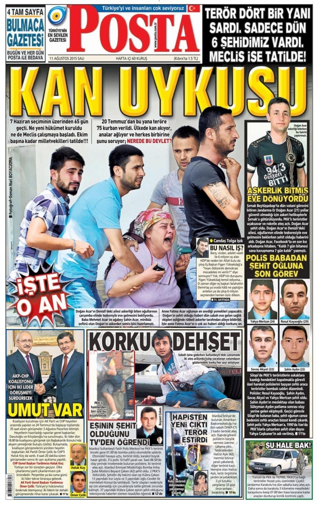 Kara Pazartesi gazete manşetlerinde 17