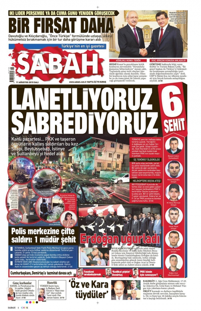 Kara Pazartesi gazete manşetlerinde 18