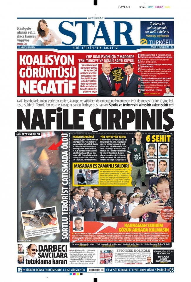 Kara Pazartesi gazete manşetlerinde 21