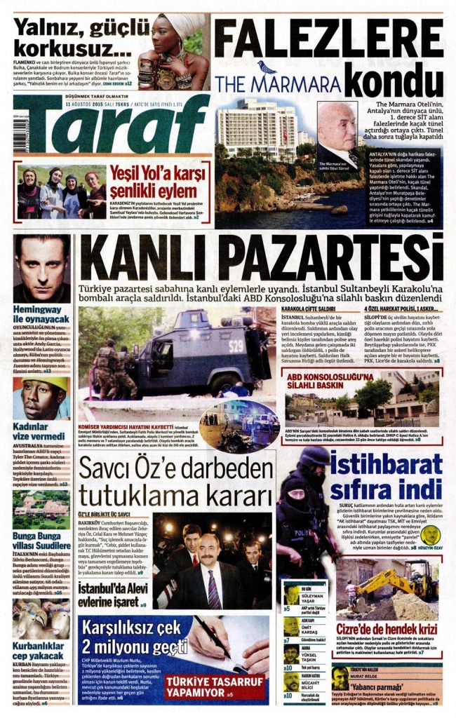 Kara Pazartesi gazete manşetlerinde 23