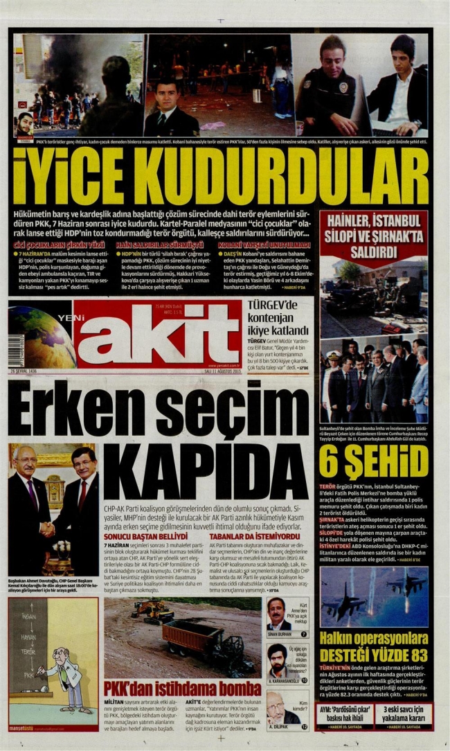 Kara Pazartesi gazete manşetlerinde 25