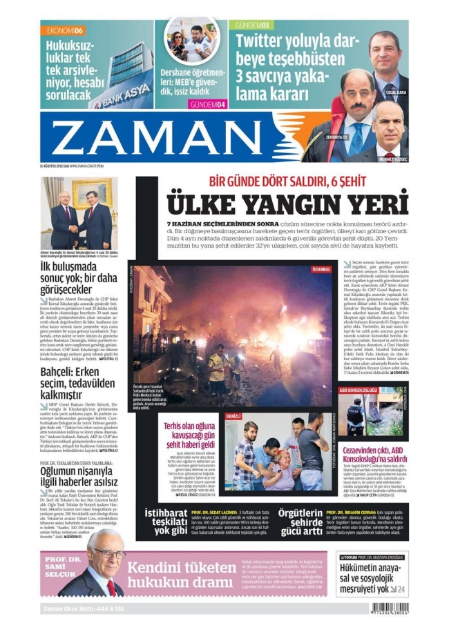 Kara Pazartesi gazete manşetlerinde 30