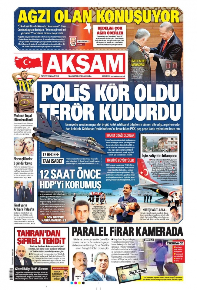 Gazete manşetleri: Türkiye'ye tam destek 1