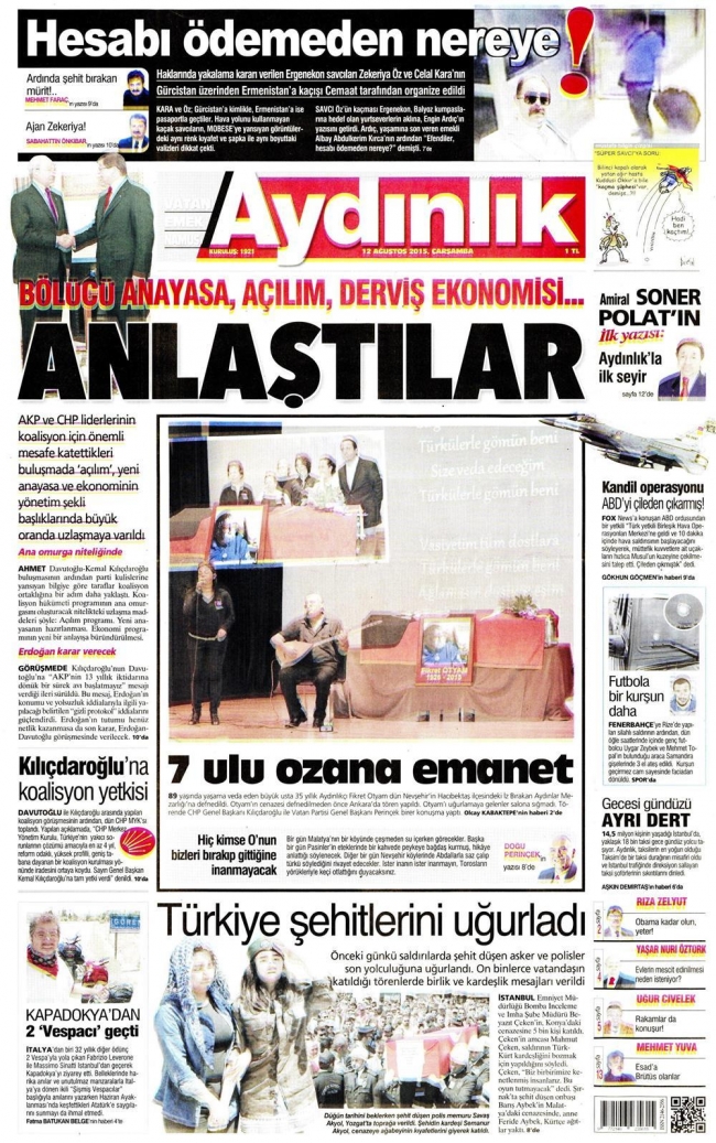 Gazete manşetleri: Türkiye'ye tam destek 2