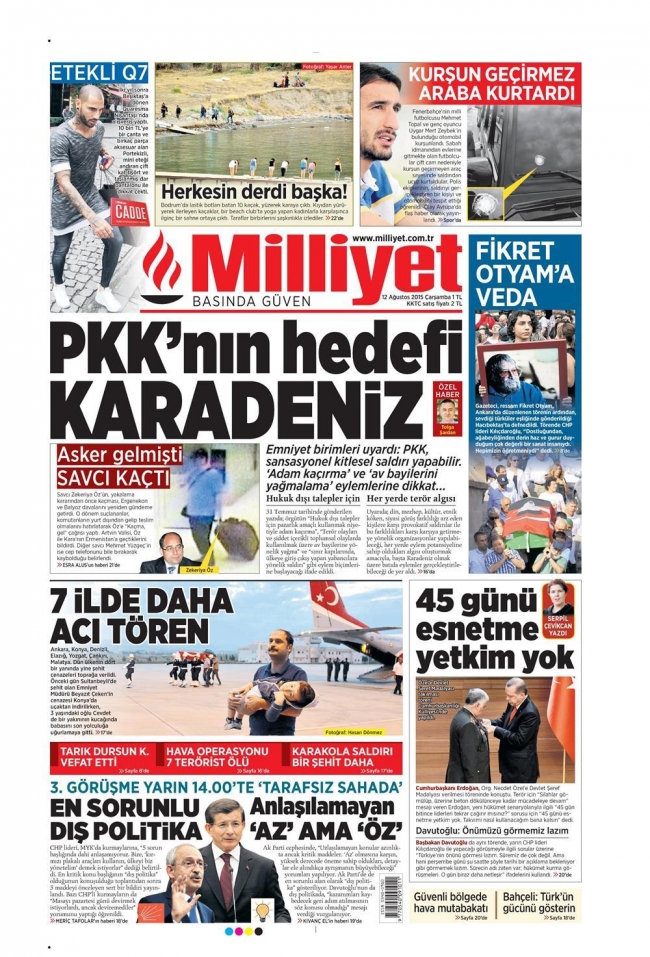 Gazete manşetleri: Türkiye'ye tam destek 14