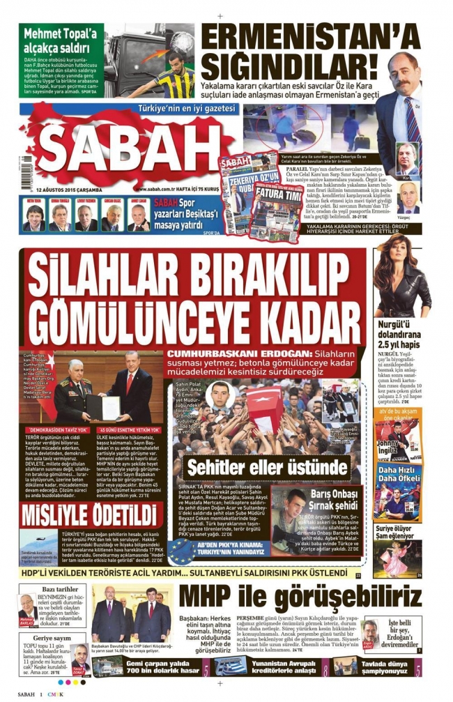 Gazete manşetleri: Türkiye'ye tam destek 17