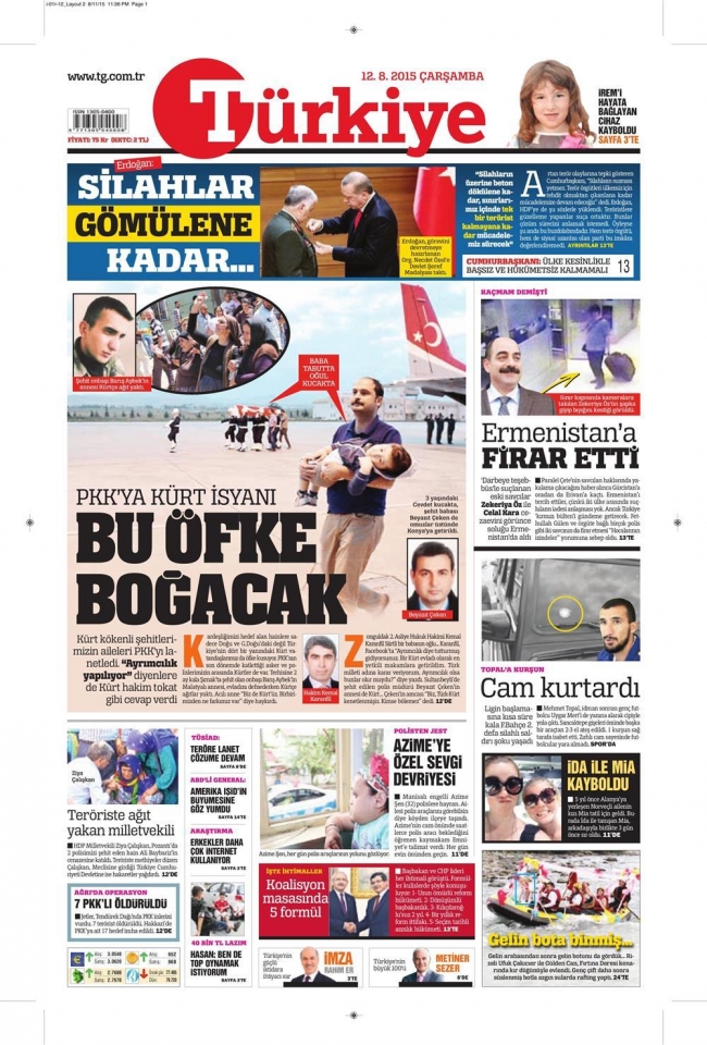 Gazete manşetleri: Türkiye'ye tam destek 22