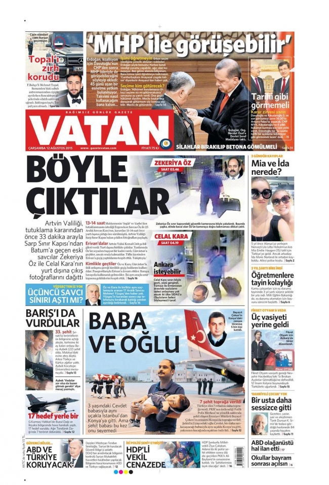 Gazete manşetleri: Türkiye'ye tam destek 25