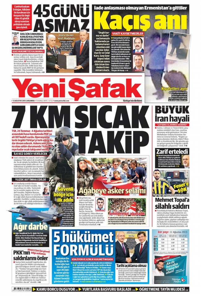 Gazete manşetleri: Türkiye'ye tam destek 29